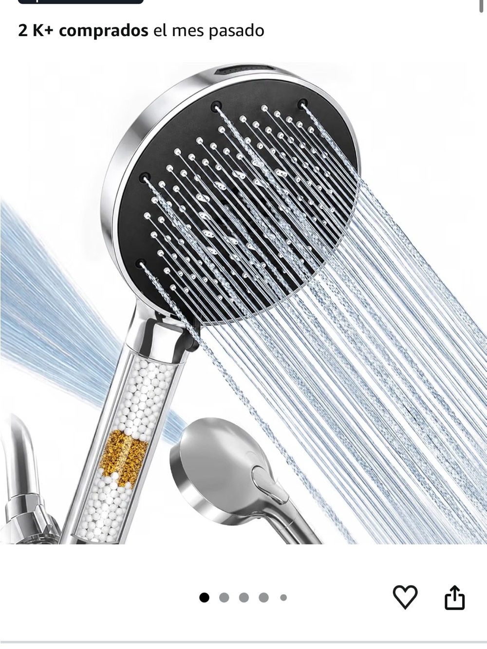 SR SUN RISE Filtered High Pressure Handheld Shower Head – 9 Spray Modes